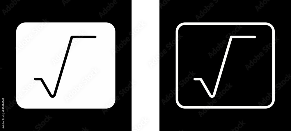 Square Root Vector Icon Square Root Vector Icon