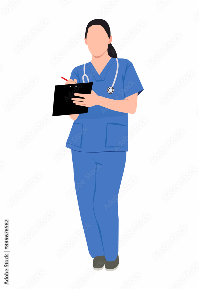 Nurse practitioner. Female nurse posing on isolated white background. Nurse practitioner. Female nurse posing on isolated white background.