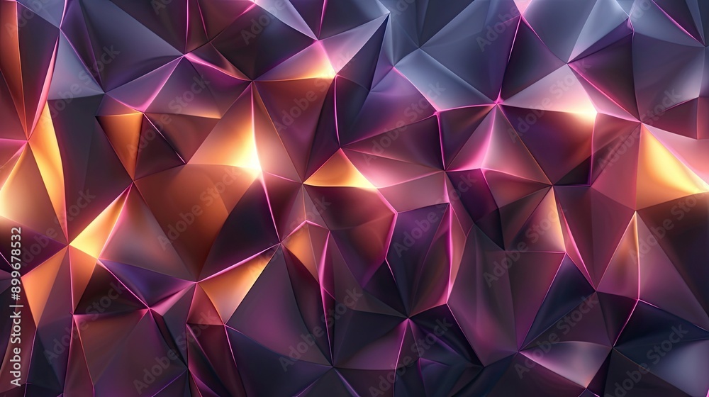 Obraz premium Smooth gradient 3D wallpaper with abstract polygon patterns and elegant lighting