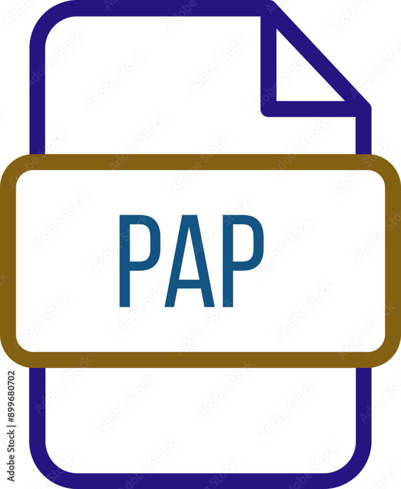 PAP File icon with bold outline PAP File icon with bold outline