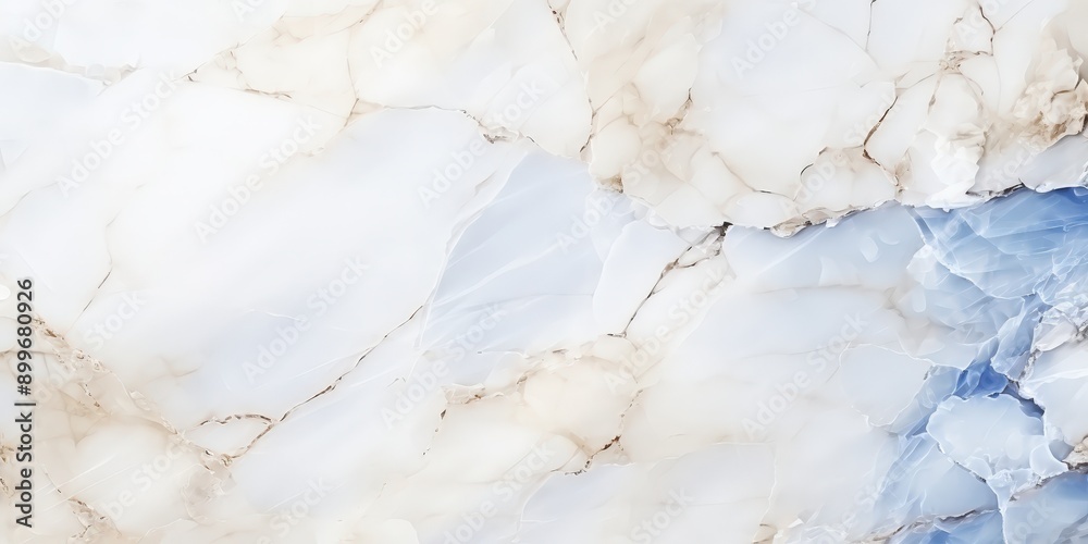 Naklejka premium White and Blue Marble Texture