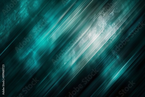 Black blue green abstract background. Dark and light teal turquoise color. Gradient. Blurred stripes. Matte. Elegant background with space for design, Generative AI