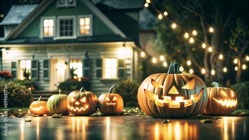 Wallpaper Mural halloween pumpkin on a house Torontodigital.ca