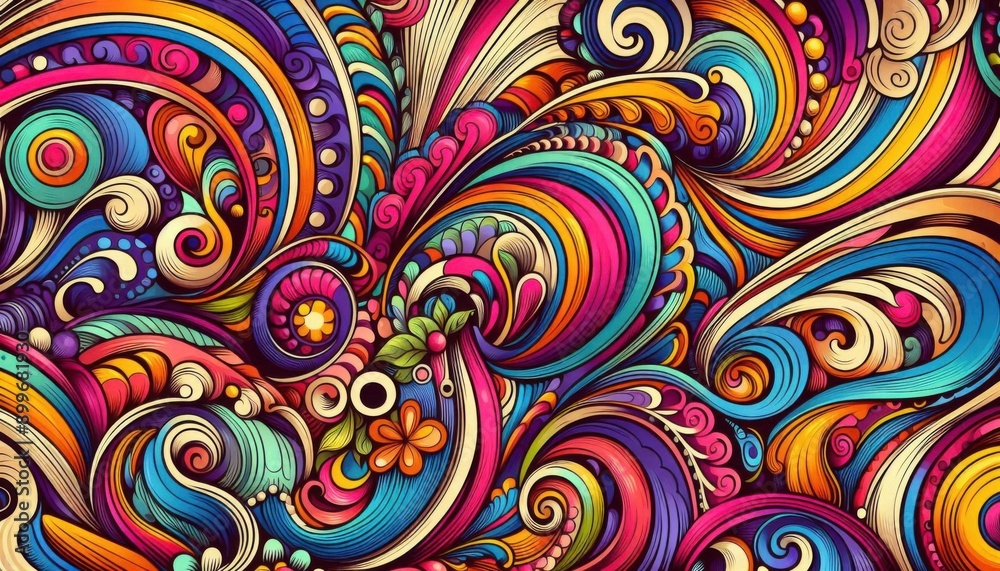 abstract pattern with colorful circles line abstract pattern with colorful circles line