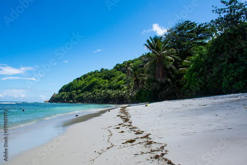 Seychells white sand beaches, Mahe Island  photo