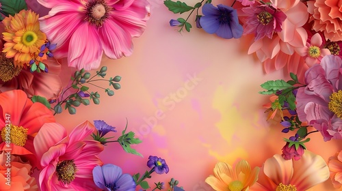 Stylish and royal beautiful modern colorful flowers © Sumera