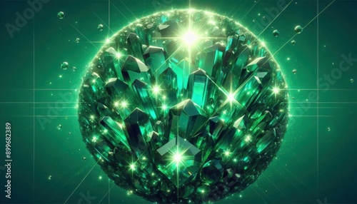 Wallpaper Mural a big emerald balls Torontodigital.ca