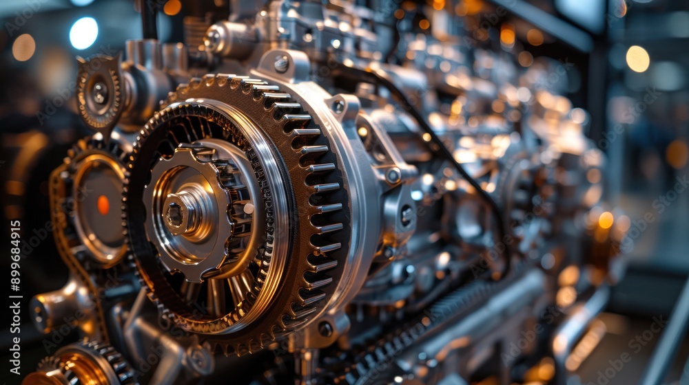 Gears inside an engine, highlighting the importance of mechanical components in automotive design Gears inside an engine, highlighting the importance of mechanical components in automotive design