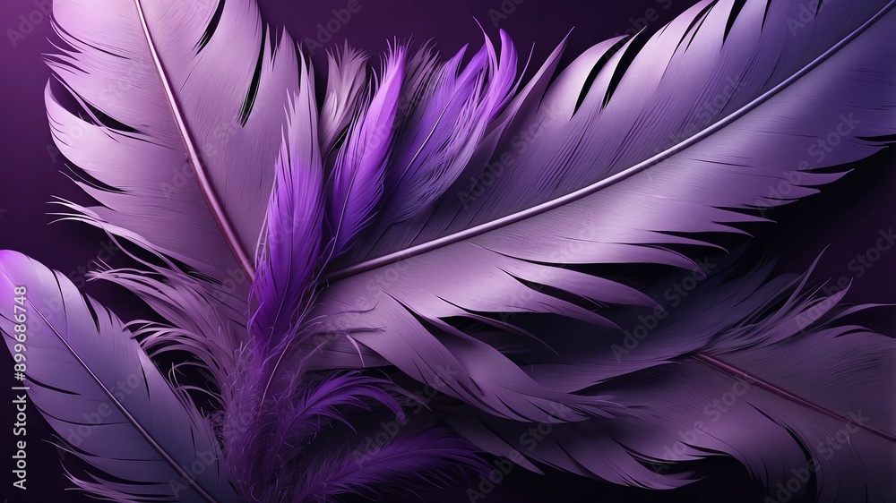 Obraz premium purple feather texture abstract background art design