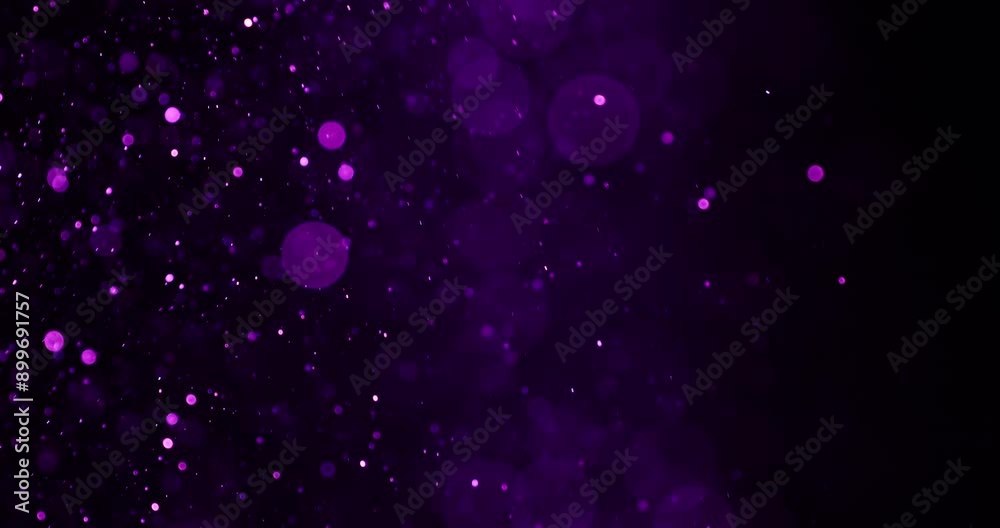 Violet Bokeh Particles Floating On A Dark Background Violet Bokeh Particles Floating On A Dark Background