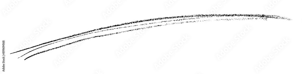 Fototapeta premium Black pencil strokes in simple style, isolated on transparent background.