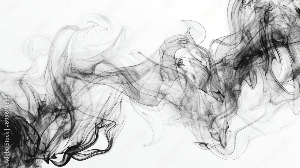 Ethereal Monochrome Abstract Smoke Patterns - Digital Artistic Creation Ethereal Monochrome Abstract Smoke Patterns - Digital Artistic Creation