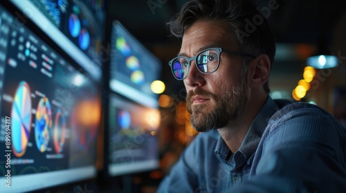 A data analyst creating a detailed report with visual data representations, illustrating the importance of clear data communication © Attasit