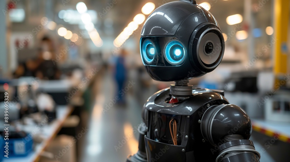Humanoid robot, assisting workers Humanoid robot, assisting workers