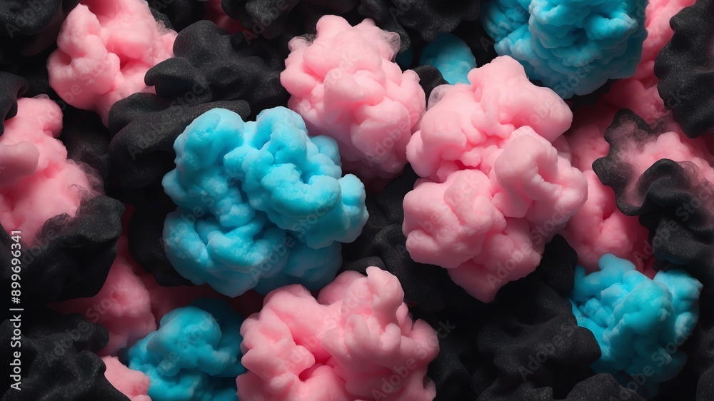 Fototapeta premium black cotton candy abstract background art design