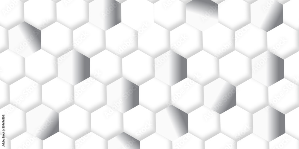 Seamless creative geometric Pattern of white hexagon white abstract hexagon wallpaper or background. 3D Futuristic abstract honeycomb mosaic white background. Modern and seamless pattern in design. Seamless creative geometric Pattern of white hexagon white abstract hexagon wallpaper or background. 3D Futuristic abstract honeycomb mosaic white background. Modern and seamless pattern in design.