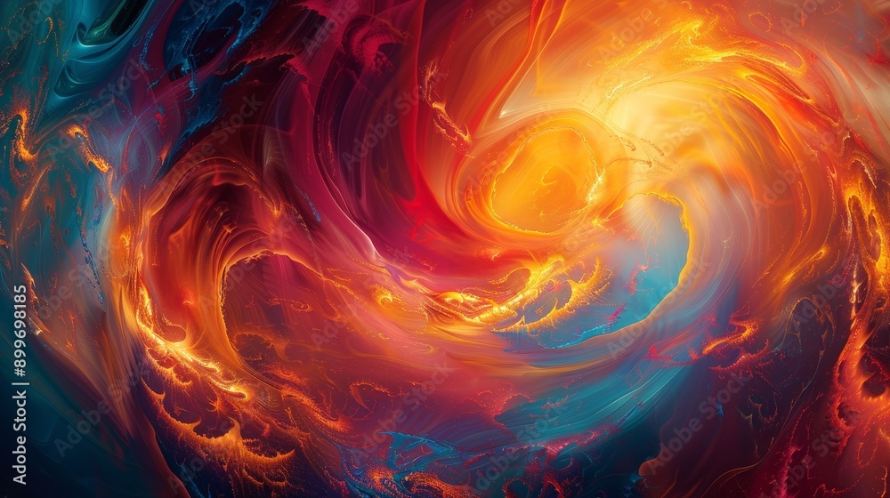 Abstract energy patterns with dynamic, swirling designs and vibrant colors