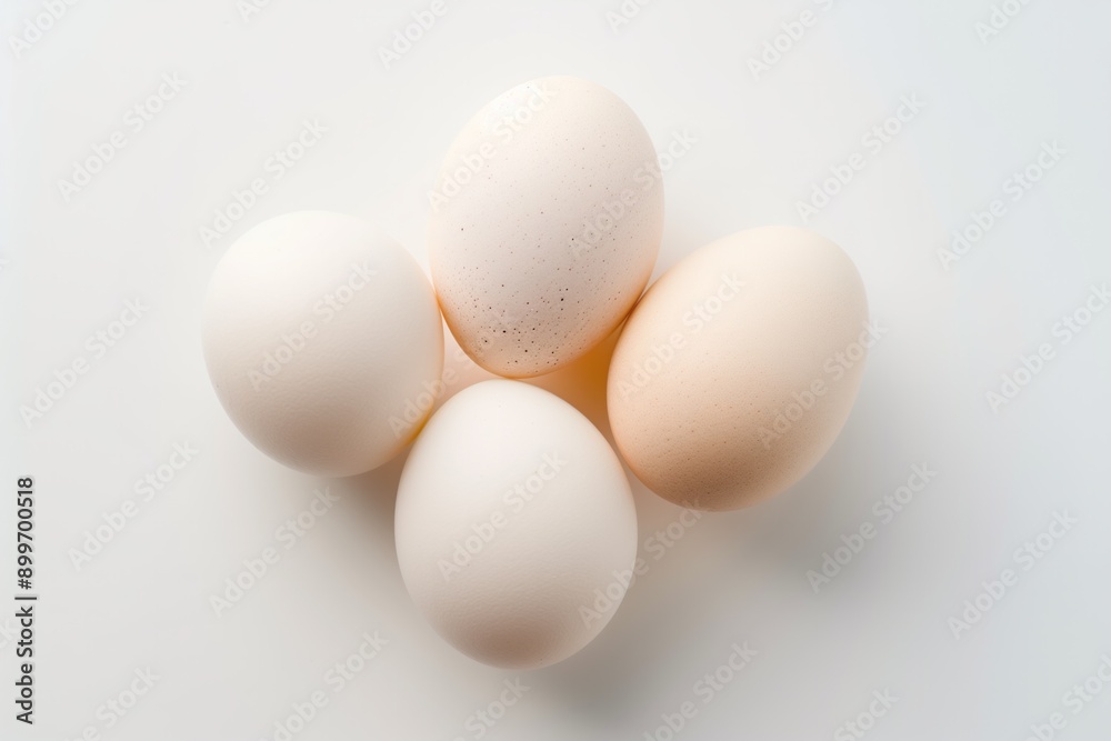 Fresh and clean chicken eggs isolated on a white background. Fresh and clean chicken eggs isolated on a white background.