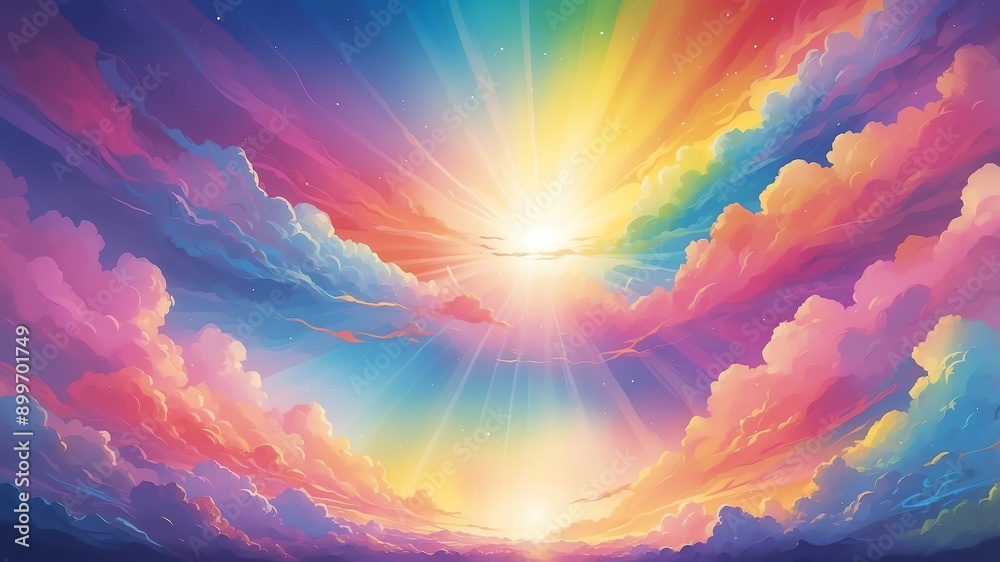 rainbow sunrise sky abstract background art design rainbow sunrise sky abstract background art design