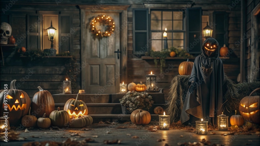 Obraz premium halloween pumpkin lantern