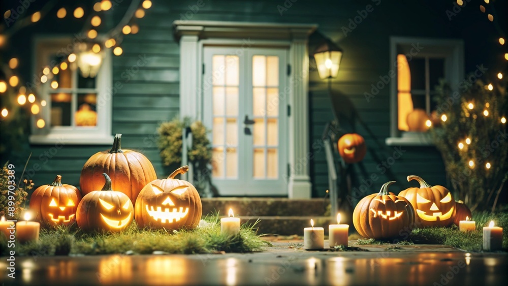 Fototapeta premium halloween decoration on the house