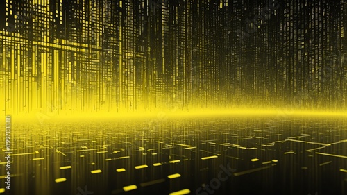 yellow digital matrix abstract background art design photo