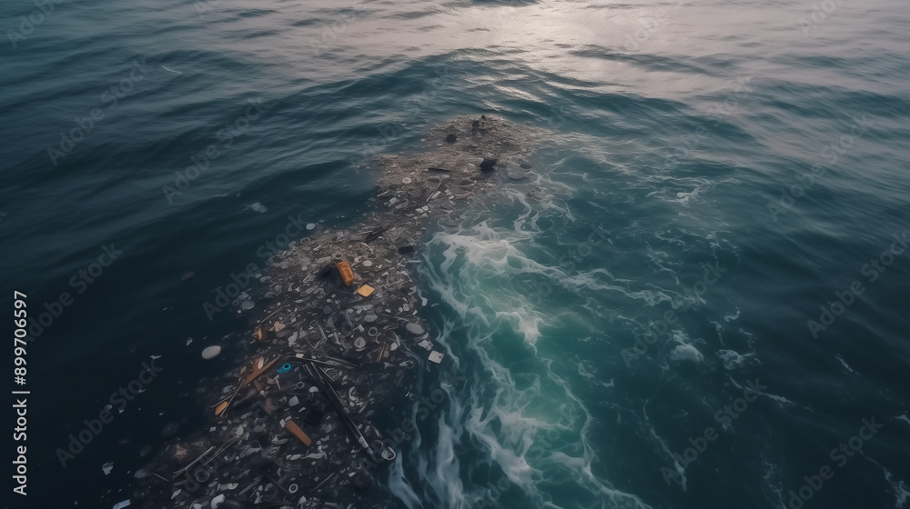 ocean polluted by plastic waste ocean polluted by plastic waste