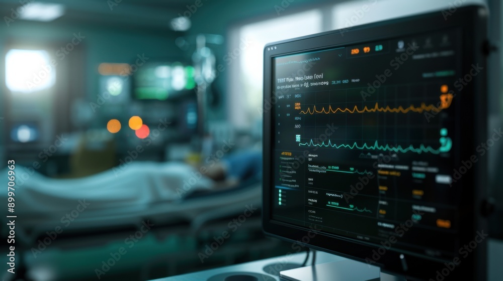 Medical Monitor in Intensive Care Unit Medical Monitor in Intensive Care Unit