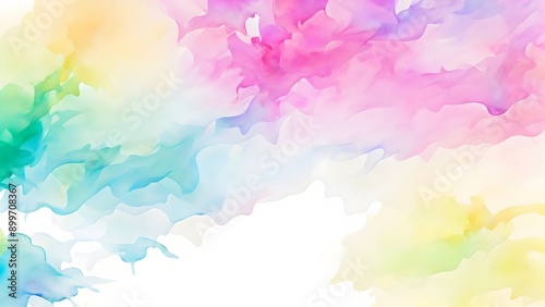 Colorful abstract watercolor background with blurred pastel shades in soft lighting