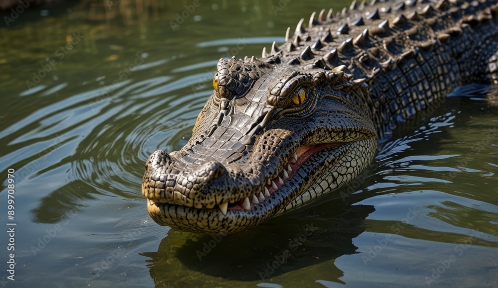 Fototapeta premium Majestic Crocodile in Water