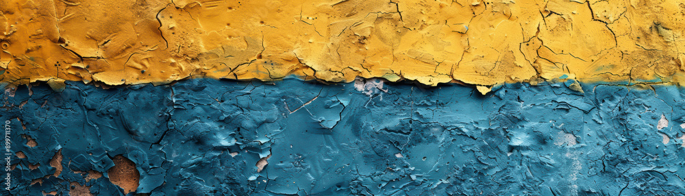 Abstract textured background with vibrant yellow and blue colors, depicting a cracked and rugged surface, perfect for creative projects and design. Abstract textured background with vibrant yellow and blue colors, depicting a cracked and rugged surface, perfect for creative projects and design.