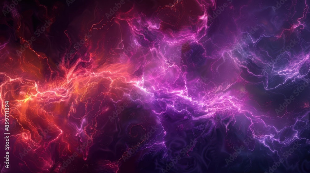 Obraz premium Fusion of Abstract Electric Currents in Techno Vibes with Bright Digital Colors