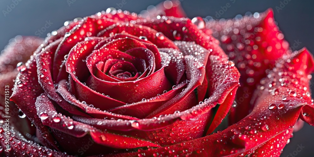 Red rose covered in dew drops, red, rose, water drops, garden, nature, floral, close-up, petals, fresh, beautiful, bloom, morning Red rose covered in dew drops, red, rose, water drops, garden, nature, floral, close-up, petals, fresh, beautiful, bloom, morning