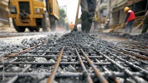 Wallpaper Mural Close-up of Fresh Concrete Being Laid on a Construction Site Torontodigital.ca