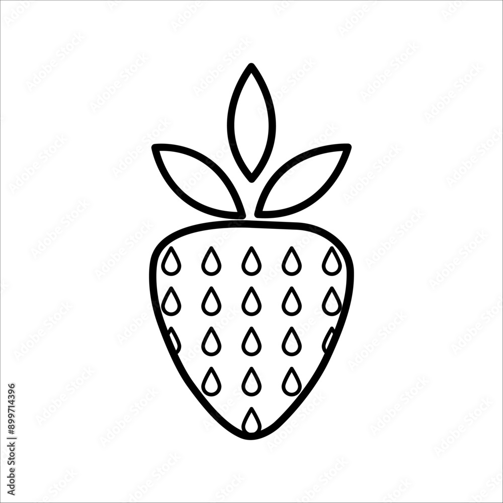 strawberry icon. Thin line strawberry icon from vegetables and fruits collection. Outline vector isolated on white background. Editable strawberry. strawberry icon. Thin line strawberry icon from vegetables and fruits collection. Outline vector isolated on white background. Editable strawberry.