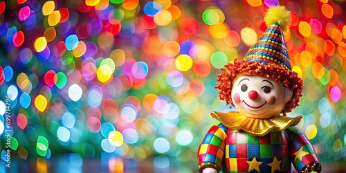 Carnival human toy on a colorful festive background, carnival, human, toy, festival, colorful, whimsical, fun