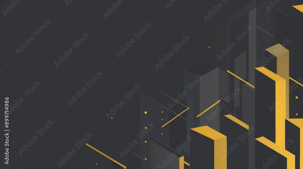 Modern yellow and grey geometric abstract illustration in real estate business theme. Modern yellow and grey geometric abstract illustration in real estate business theme.
