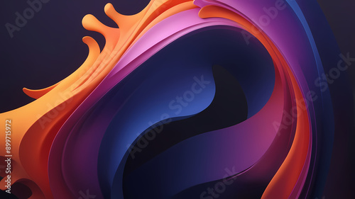 Vibrant Abstract Liquid Wave
