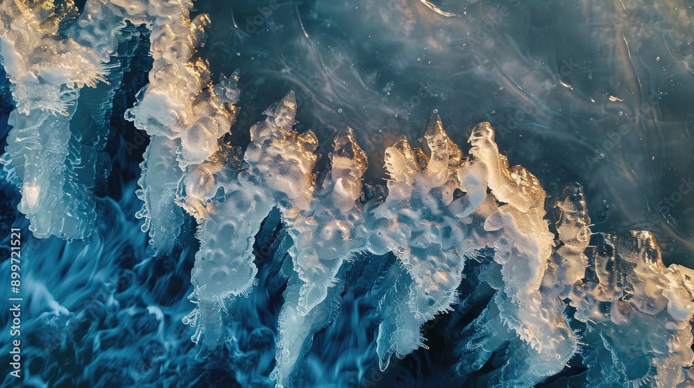 Icy formations from above Icy formations from above
