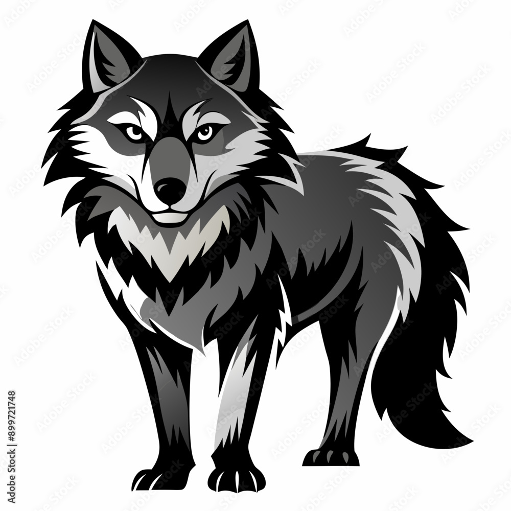 Wolf Silhouette Vector Illustration Wolf Silhouette Vector Illustration
