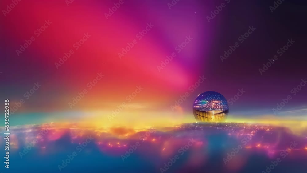 A mesmerizing macro photograph captures a single water droplet on a ...