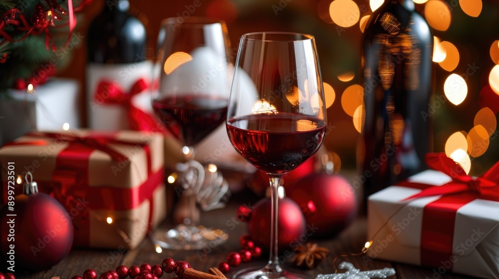 Red and white wine giveaways for Christmas anniversaries Valentine s Day and Thanksgiving with festive decorations Red and white wine giveaways for Christmas anniversaries Valentine s Day and Thanksgiving with festive decorations