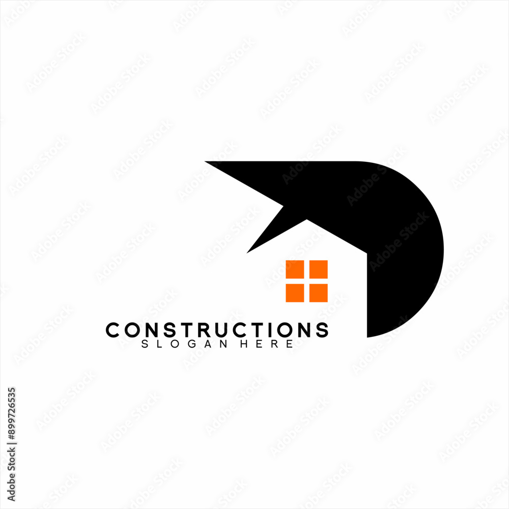 Real Estate logo design with unique letter D concept.