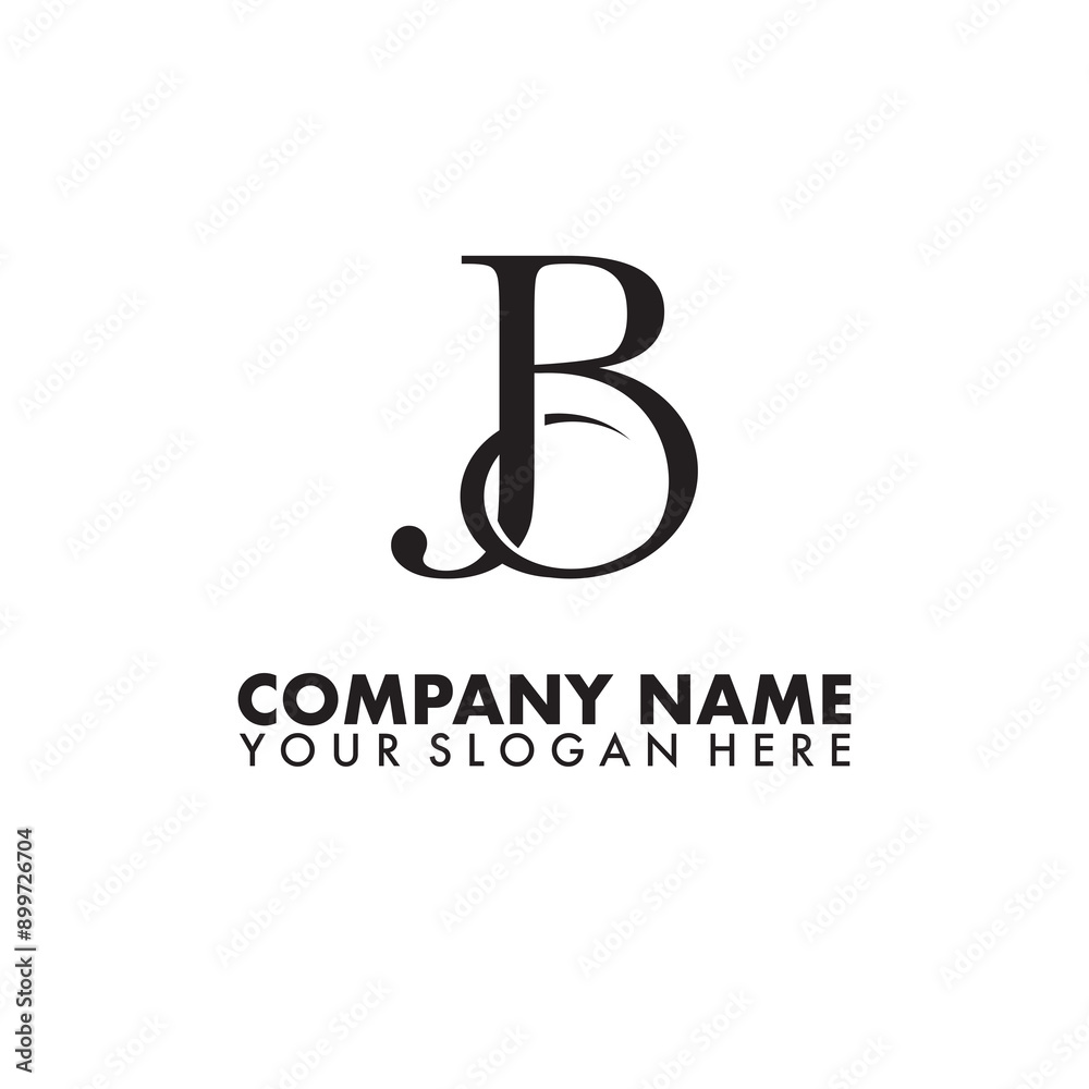 JB logo vector with cursive style JB logo vector with cursive style
