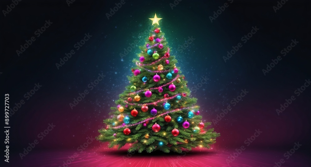 christmas tree abstract background design illustration backdrop