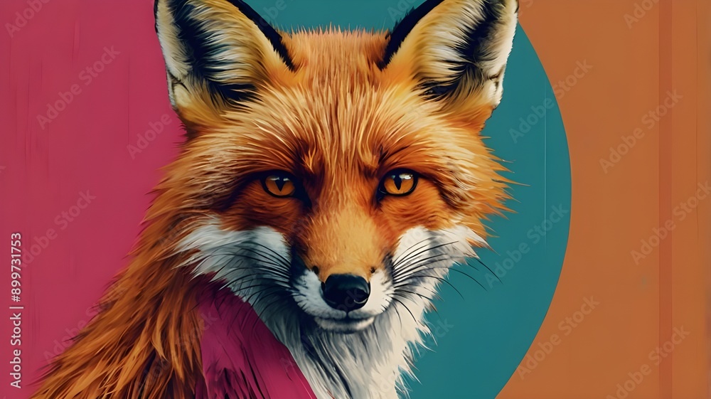 Fototapeta premium red fox cartoon