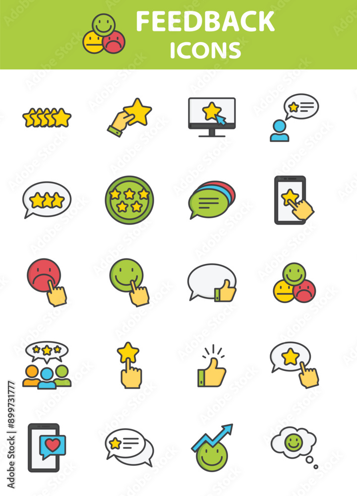 Fototapeta premium set of feedback icons