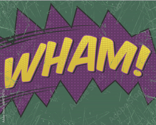 Comic book with word WHAM!