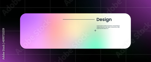 Modern design element in gradient color. Futuristic pop up interface.