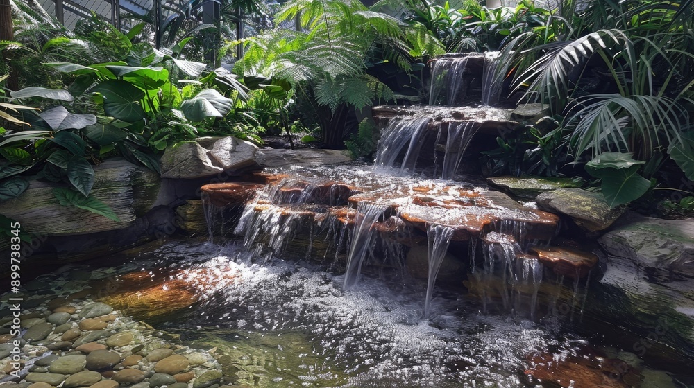Fototapeta premium Forest s cascading water feature